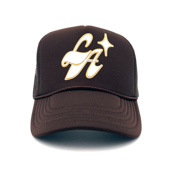 L.A. North Star Trucker Hat (Chocolate Brown)
