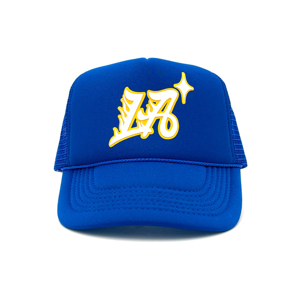 Trailblazer Trucker Hat (Blue/Gold)