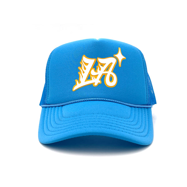 Trailblazer Trucker Hat (Carolina Blue/Gold)