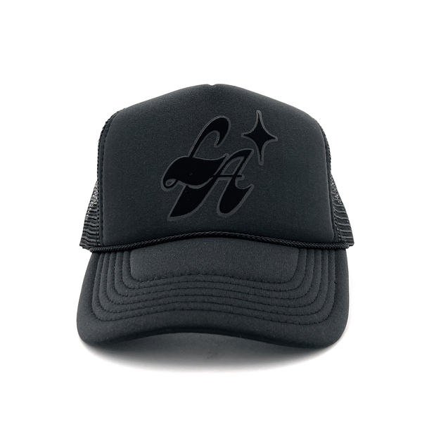 L.A. North Star Trucker Hat (Black on Black)