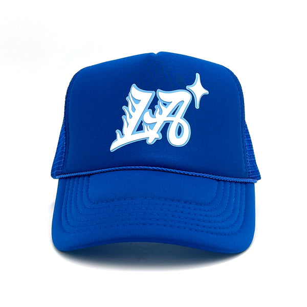 Trailblazer Trucker Hat (Blue/White)