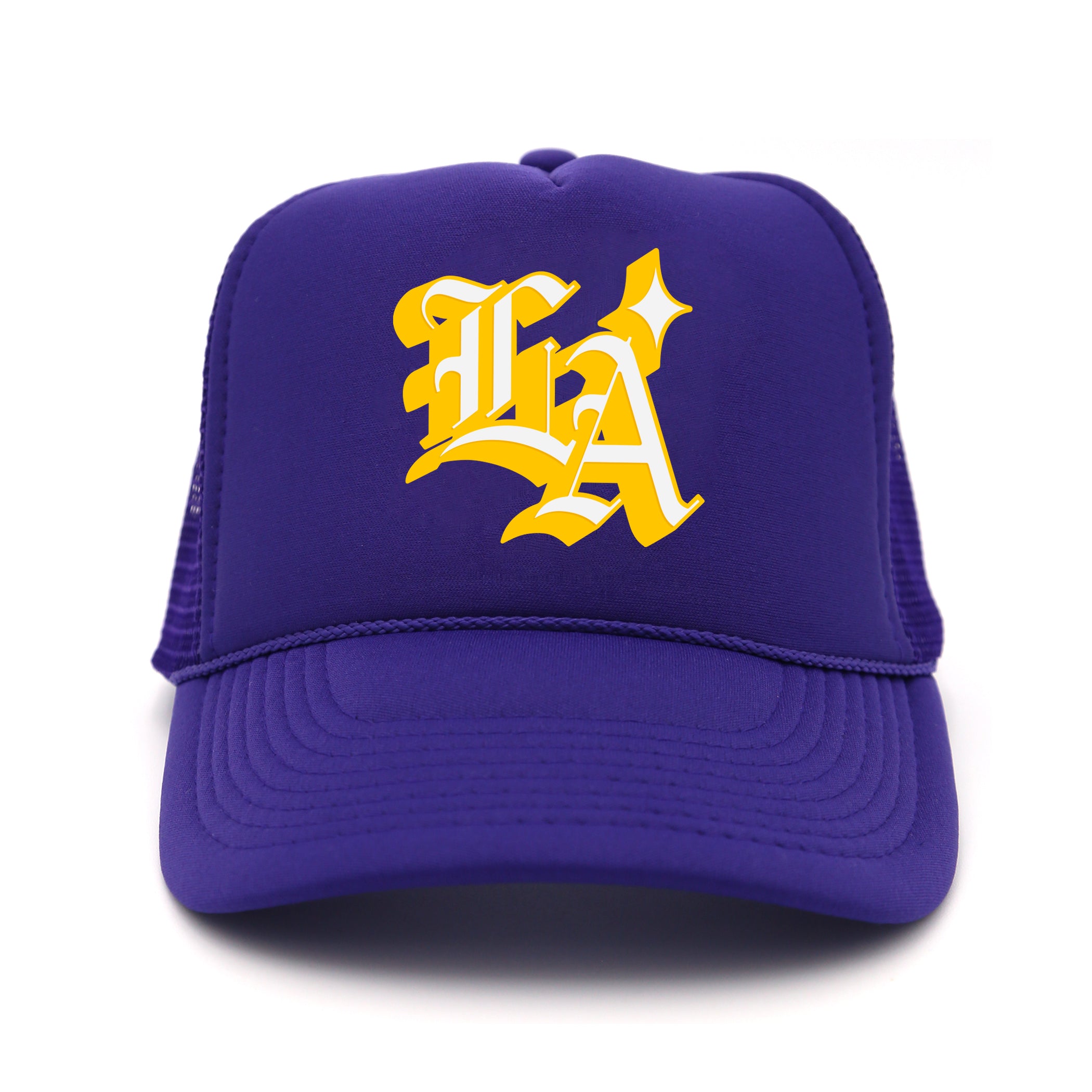 purple la hat